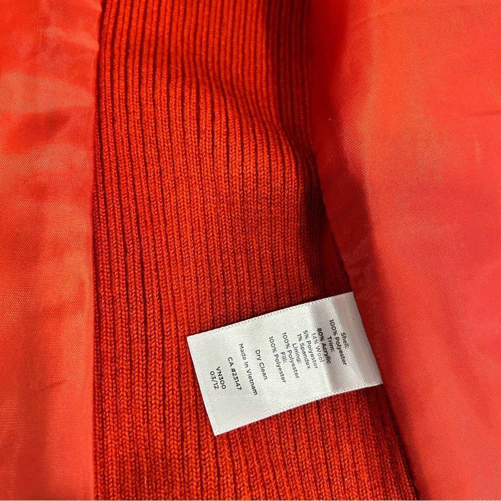 Talbots Quilted Vest Sleeveless Pockets Snap Front Rust Orange Size S Petite - Picture 7 of 9